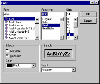 Dialog Font