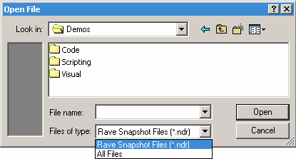 Dialog Open File NDR
