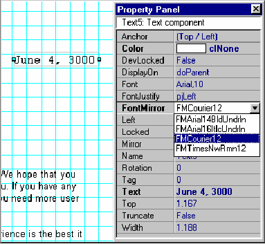 FM FontMirror Courier12