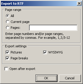 export rtf