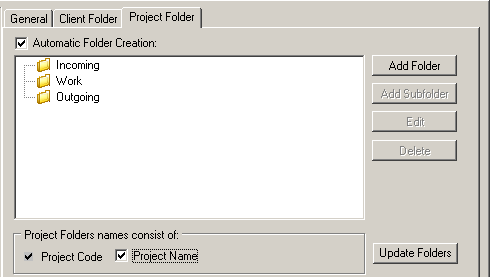 project folder settings